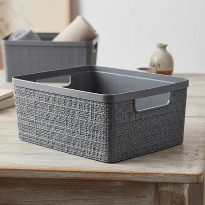 Canasto simil yute 4.5 L 18 cm x 22 cm.