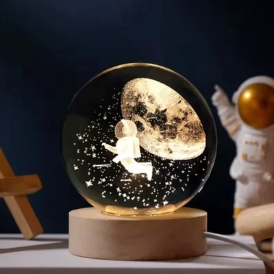 Lámpara de Cristal 3D 