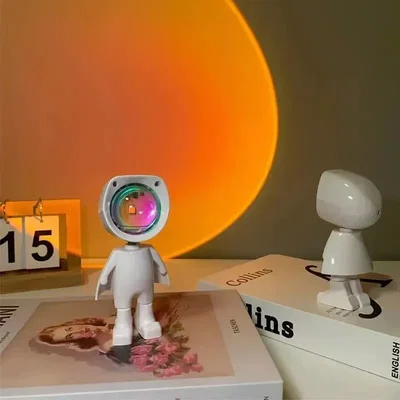 Lampara Velador Astronauta Proyector Táctil Led Blanco Usb Rgb