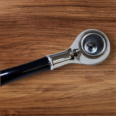 Pipa Clásica Pulida Modelo Tradicional Cromo Negro