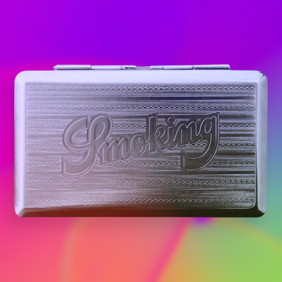 Tabaquera Metálica Smoking + Papelillo de Regalo