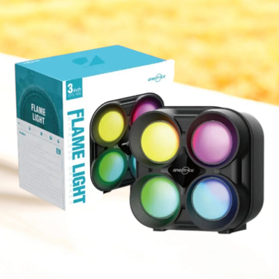 Parlante Portátil Recargable Bluetooth Flame Lights Luces Rítmicas
