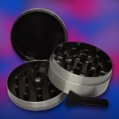 Grinder Picador Zeus de Metal 3 Partes con Contenedor Plateado