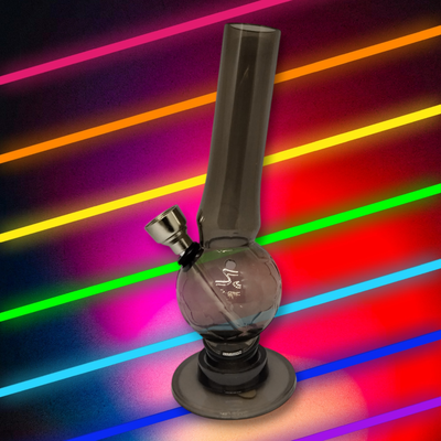 Mini Bong de Acrílico 15cm Portátil y Resistente - Negro