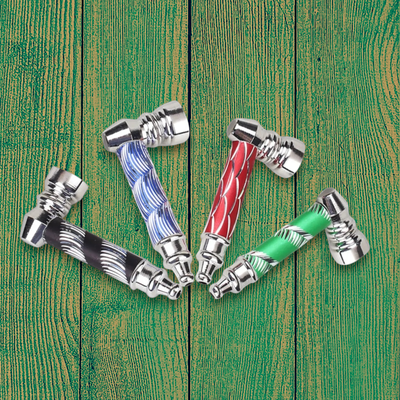 Combo Pipa Metal + Picador Acrílico 2 Partes + 5 Screens