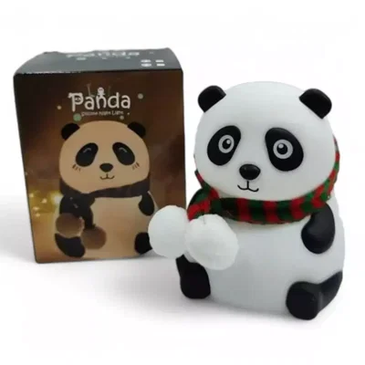 Lampara Táctil para Bebés Panda de Silicona Luz de Noche LED