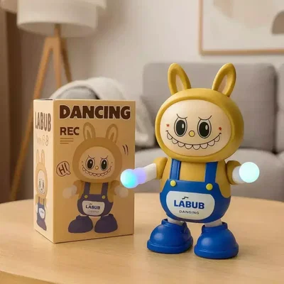 Muñeco Labubu Canta Baila y Proyecta luces