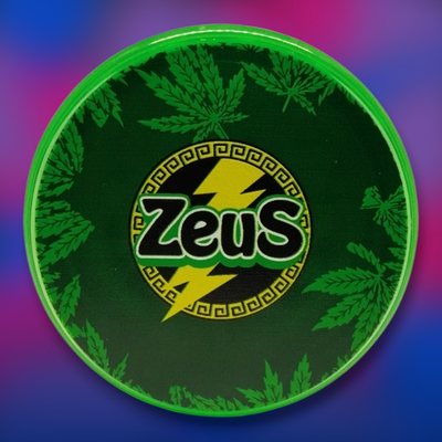 Grinder Picador Zeus 3 Partes con Contenedor - Acrílico Verde