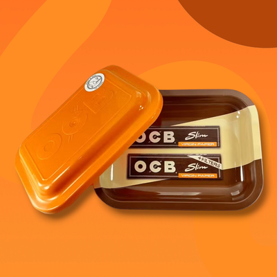 Bandeja de Armado OCB con Tapa Small Tray - 18 x 13 cm