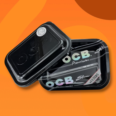 Bandeja de Armado OCB con Tapa Small Tray - 18 x 13 cm