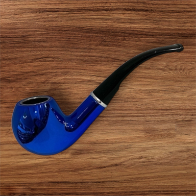 Pipa Clásica Pulida Modelo Tradicional Azul