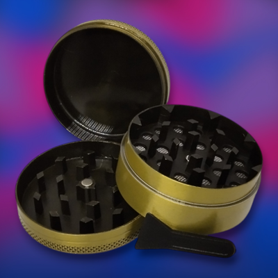 Grinder Picador Zeus de Metal 3 Partes con Contenedor Dorado