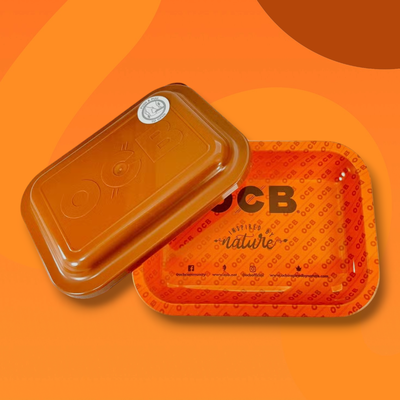 Bandeja de Armado OCB con Tapa Small Tray - 18 x 13 cm