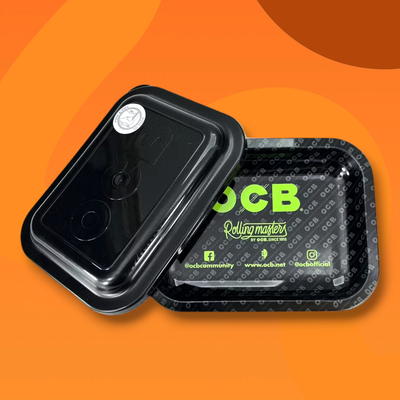 Bandeja de Armado OCB con Tapa Small Tray - 18 x 13 cm