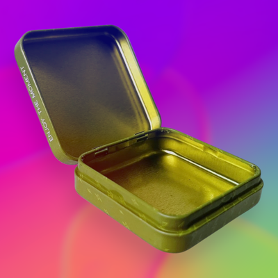 Tabaquera Metálica 3Rayos Lata Chica 6x6cm Verde