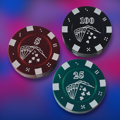 Grinder Picador Ficha Poker Metal 2 Partes