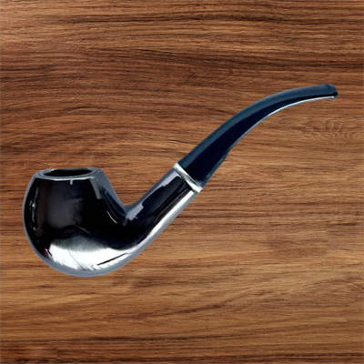 Pipa Clásica Pulida Modelo Tradicional Cromo Negro