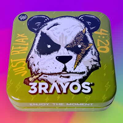 Tabaquera Metálica 3Rayos Lata Chica 6x6cm Verde