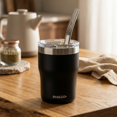 Mate Vaso Térmico Philco Inoxidable S304 Mt300 Con Bombilla