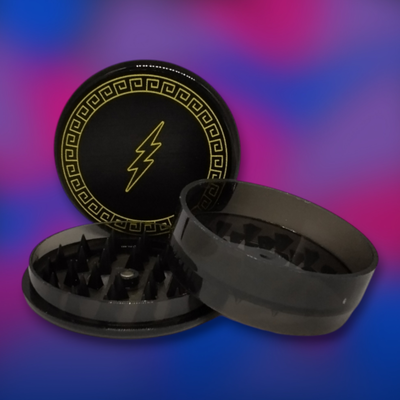 Grinder Picador Zeus 3 Partes con Contenedor - Acrílico Negro