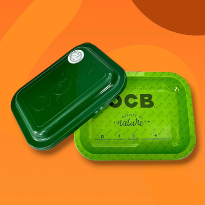 Bandeja de Armado OCB con Tapa Small Tray - 18 x 13 cm