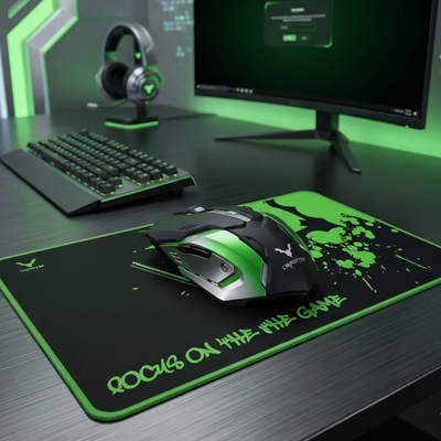 Combo Mouse Gamer Retroiluminado USB 2400 DPI + MousePad XL 60x30