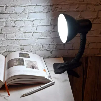 Lámpara de Escritorio Flexible con Pinza Clip para E27