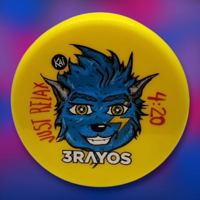 Grinder Picador 3RAYOS 3 Partes con Contenedor - Acrílico Amarillo