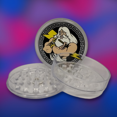 Grinder Picador Zeus 3 Partes con Contenedor - Acrílico Transparente