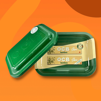 Bandeja de Armado OCB con Tapa Small Tray - 18 x 13 cm