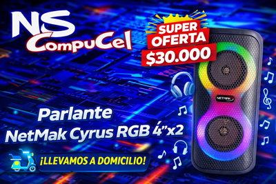 Parlante NetMak Cyrus Rgb 4´ x 2 Bocinas