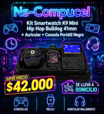 Kit SmartWatch K9 Mini Hip Hop BullDog 41mm