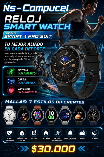 RELOJ SMART WATCH 4 PRO SUIT