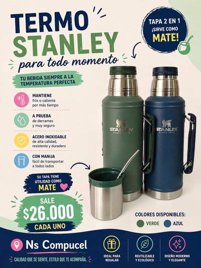 Termos Stanley Tapa 2 en 1