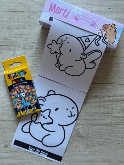 Rollito cajita para Colorear