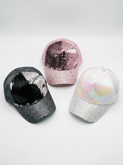 Gorra con lentejuelas 