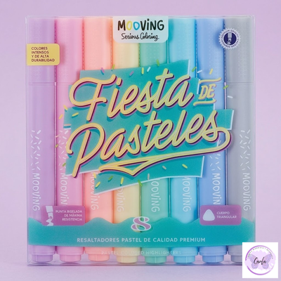 Resaltadores Mooving Pastel x8