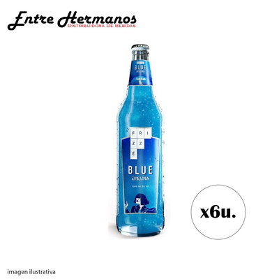 FRIZZE BOTELLA AZUL X6U