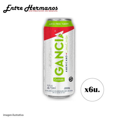 GANCIA LATA 473 ML PACK X6