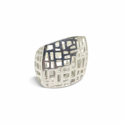 Anillo Grid Geométrico