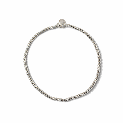 Pulsera Elástica de Bolitas de Plata 925