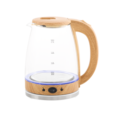 Pava Mate Eléctrica Madera Vidrio