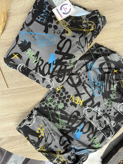 Pijama hombre patineta 3pcs