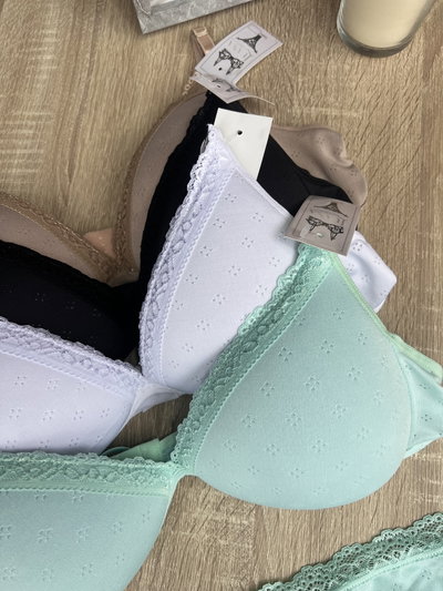 TRIANGULO LYCRA PUNTILLA TURQUESA