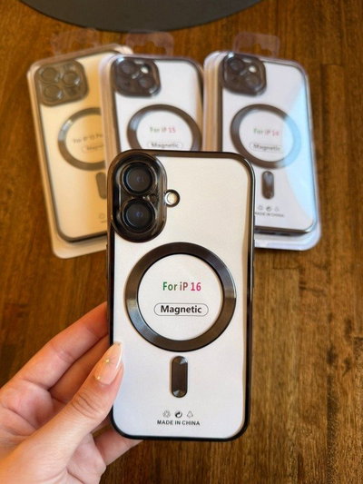 MAGSAFE METALIC NEGRA IPH 16