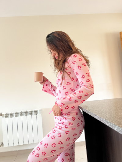 pijama angelita rosa flores
