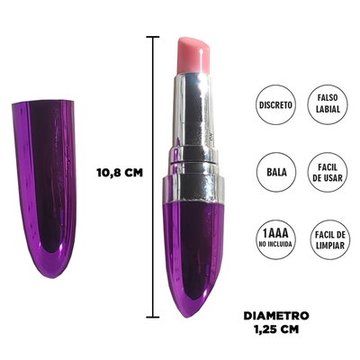 Bala Vibradora Labial ROJO