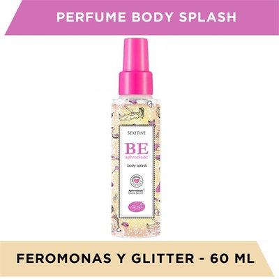 Body splash con feromonas y Glitter