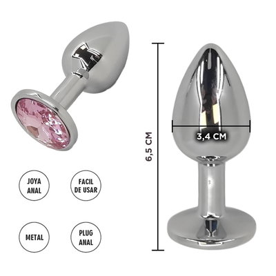 Plug metalico joya Rosa S