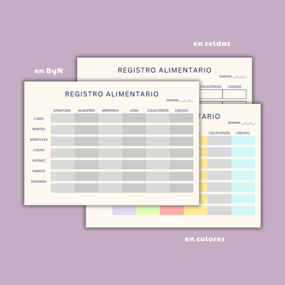 Pack: registro alimentario